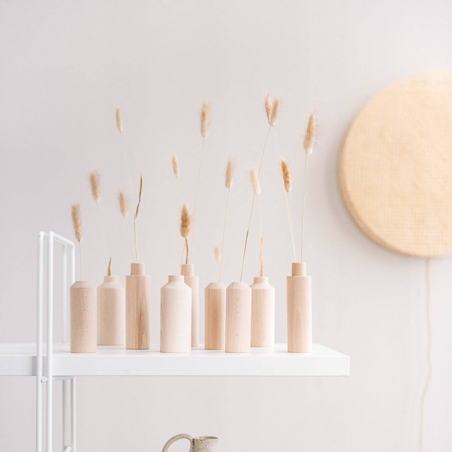 Trio de soliflores en bois