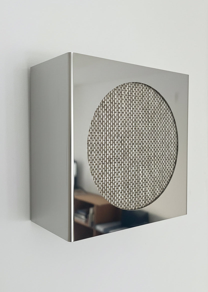 Lampe applique NICOLE ronde gris-bleu