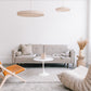 Suspension ECLIPSE en cannage / petite format beige