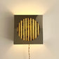 Lampe applique NICOLE ronde motifs rayé chiné