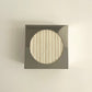 Lampe applique NICOLE ronde motifs rayé blanc