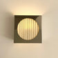 Lampe applique NICOLE ronde motifs rayé blanc