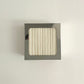 Lampe applique NICOLE carré motifs rayé blanc