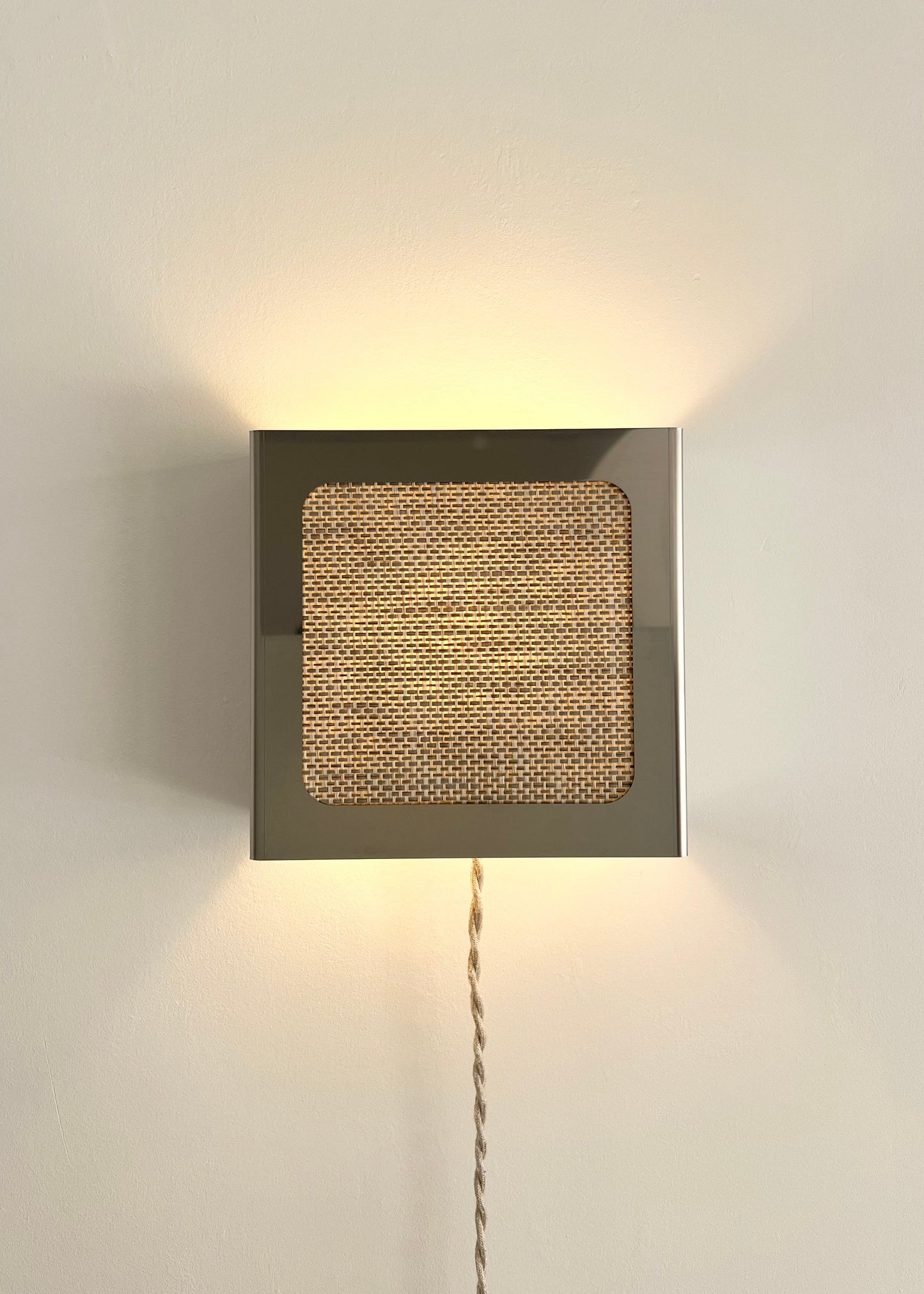 Lampe applique NICOLE carré gris-bleu