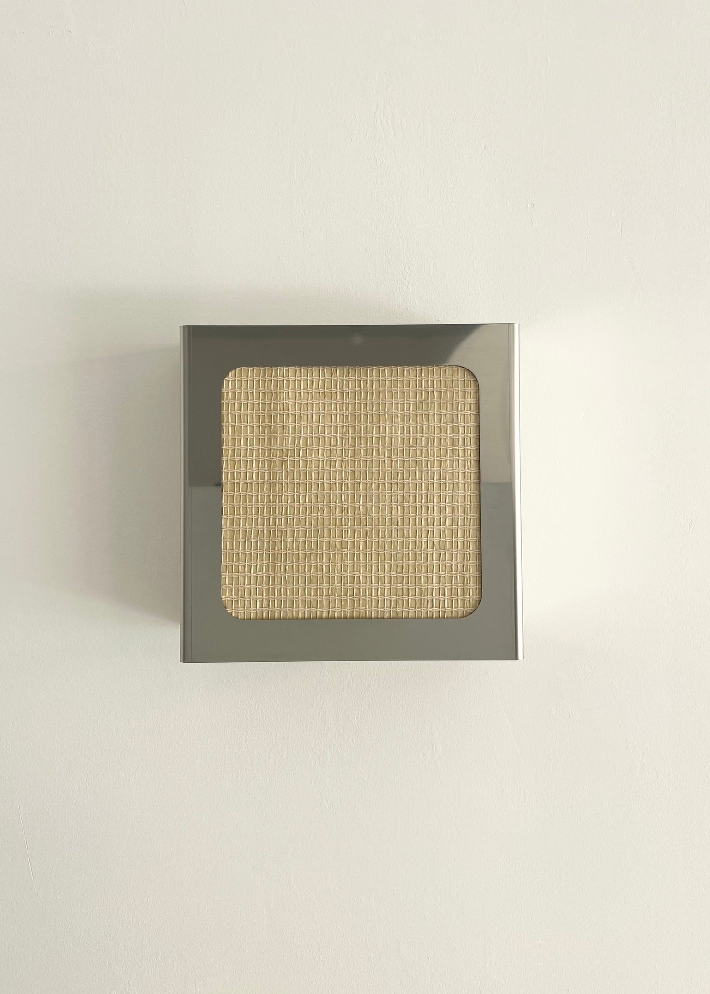 Lampe applique NICOLE carre beige motifs carré