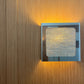 Lampe applique NICOLE carré gris-bleu
