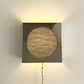 Lampe applique NICOLE ronde gris-bleu