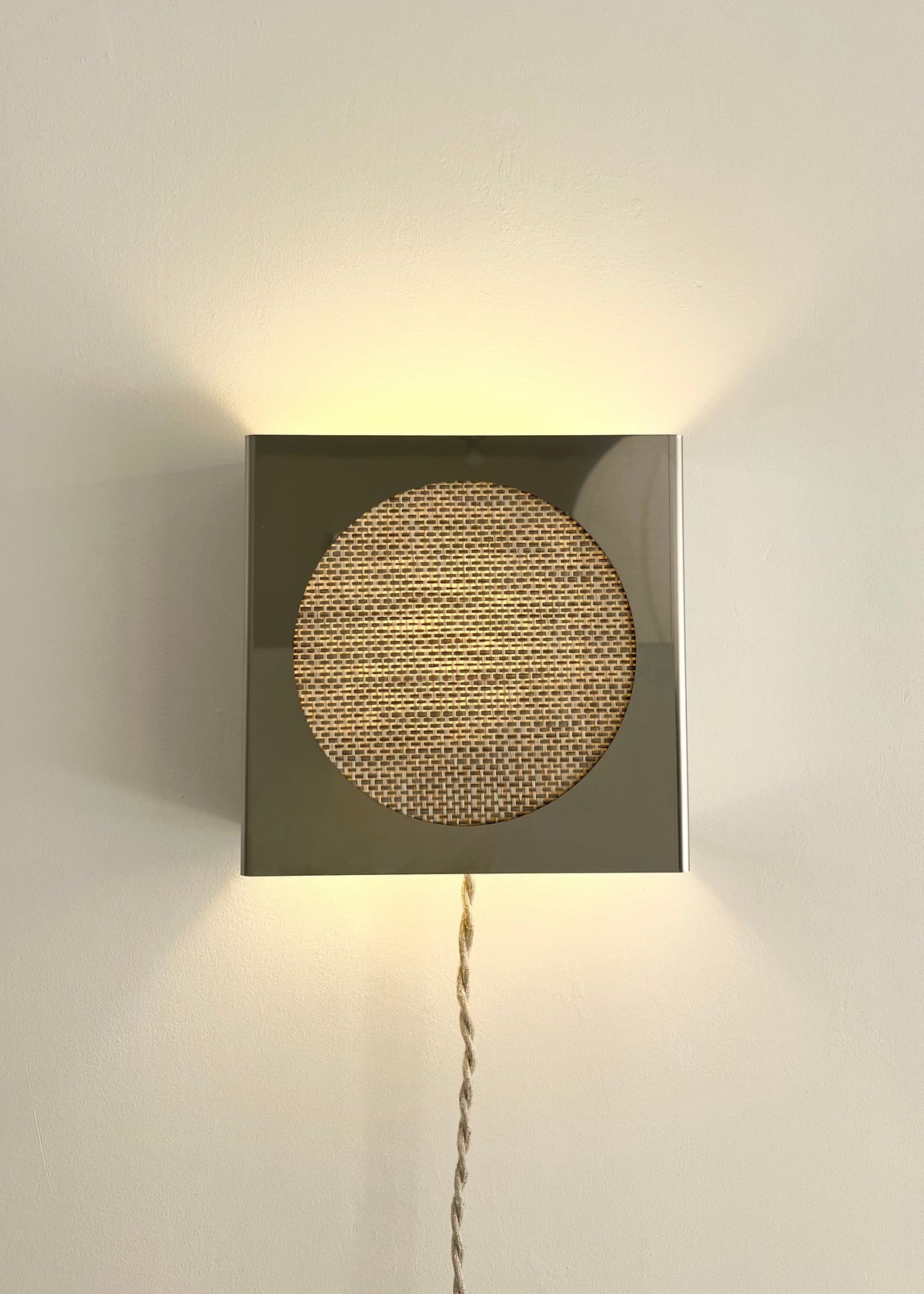 Lampe applique NICOLE ronde gris-bleu