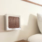 Lampe applique NICOLE carré bambou noyer