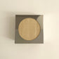 Lampe applique NICOLE ronde beige motifs carré