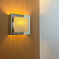 Lampe applique NICOLE carre beige motifs carré