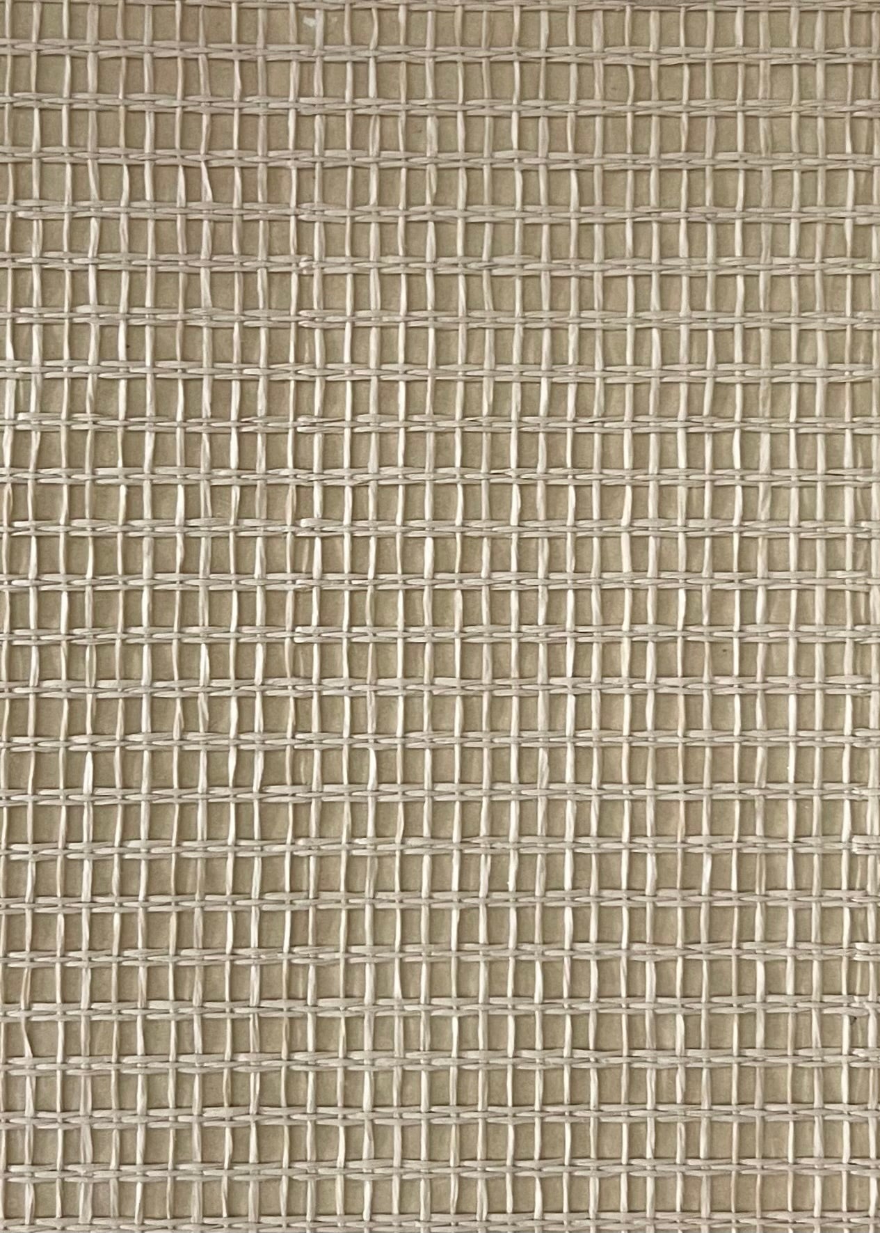 Lampe applique NICOLE ronde beige motifs carré
