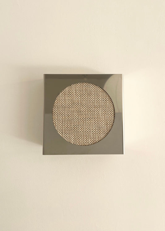 Lampe applique NICOLE ronde gris-bleu