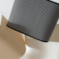 Déclinaison Abat jours blanc, raphia et rayé, lampe à poser MELLOW