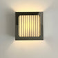 Lampe applique NICOLE carré motifs rayé blanc