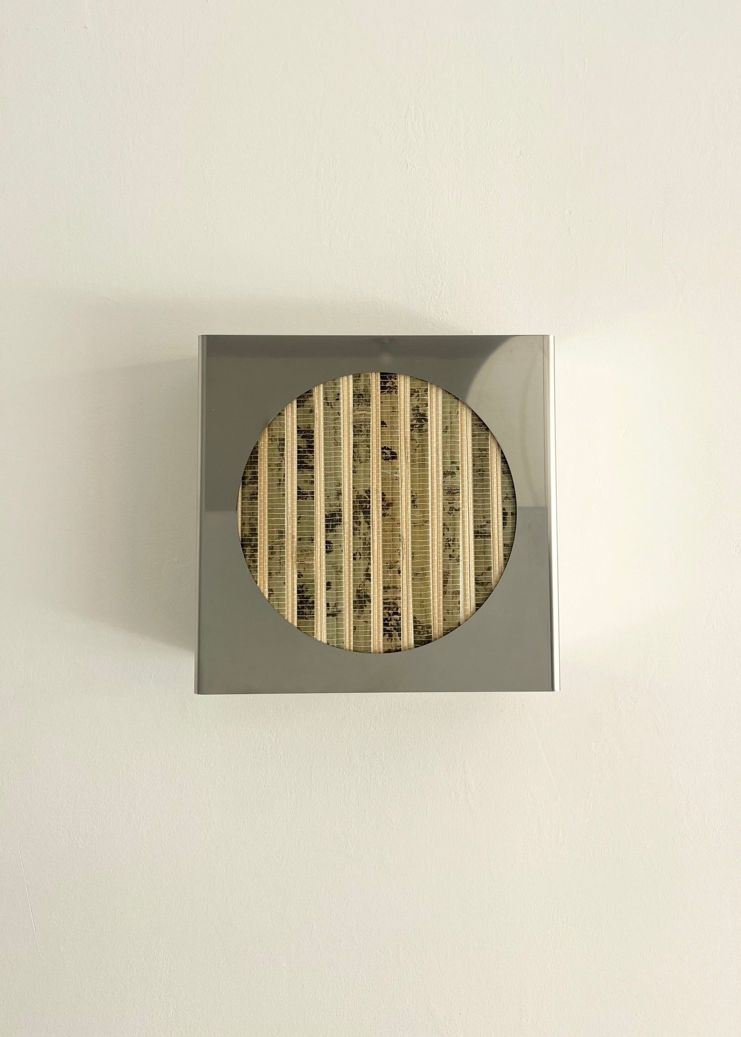 Lampe applique NICOLE ronde motifs rayé chiné