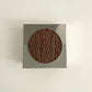 Lampe applique NICOLE ronde bambou noyer