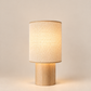 Lampe à poser SIMONE / Petit format en frêne et raphia