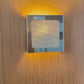 Lampe applique NICOLE carré gris-bleu